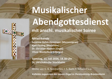 Abendgottesdienst und Soiree
