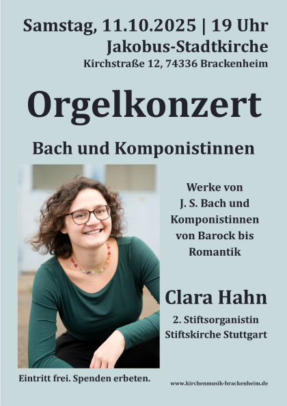 Orgelkonzert Clara Hahn